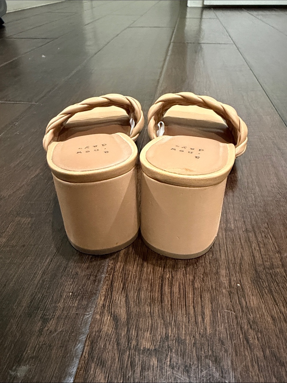 a new day Tan Braided Block Heel Mules - Picture 3 of 7